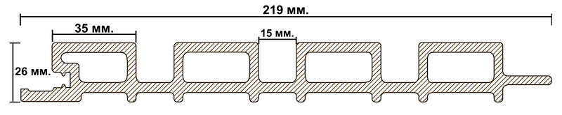 Реечные панели из дпк 